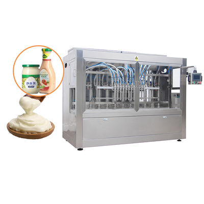Αυτόματη μηχανή 250 ml 500 ml γυάλινο μπουκάλι βάζο κρέμα τυρί σάλτσα γέμιση με θέρμανση και Mxing